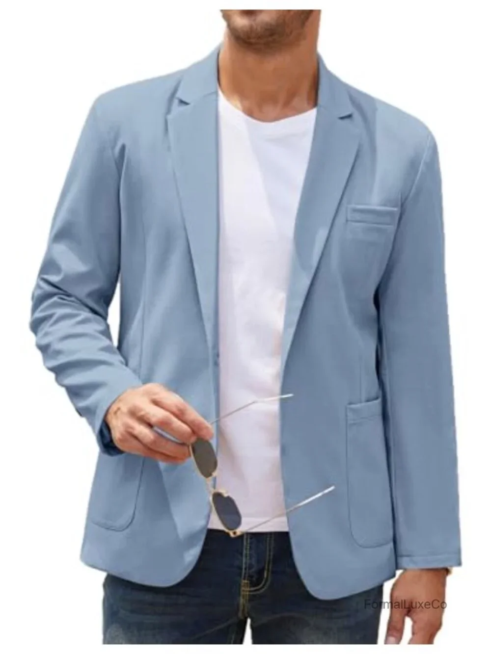 Men's Casual Linen Blazer Lightweight Sport Coat One Button Suit Jacket